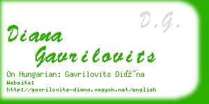 diana gavrilovits business card